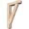 Ekena Millwork Traditional Craftsman Smooth Bracket w/ Offset Brace, Douglas Fir, 5 1/2"W x 22"D x 34"H BKT0604X22X34TRA04SDF - alternate 1